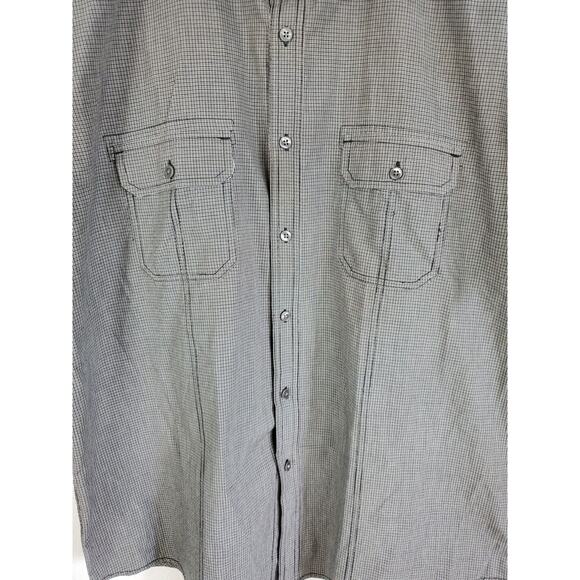 Spring Mercer Shirt Mens XXL Button Front Grey Workwear Office Casual Pockets - Picture 7 of 9